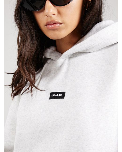 Oh April White Sweatshirt