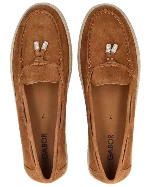 Gabor Brown Leder Slipper