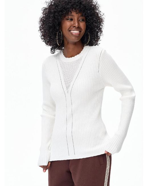 Blue Shadow White Pullover