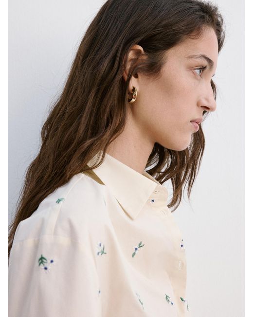 Mango White Bluse