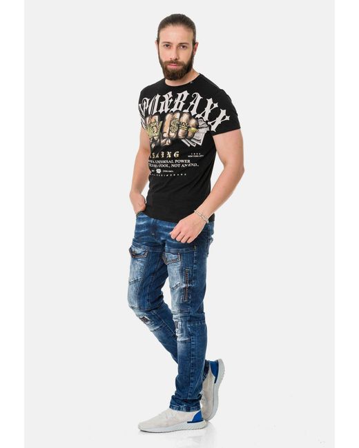 Cipo & Baxx T-shirt in Black für Herren