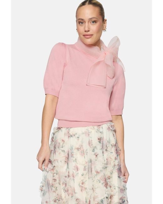 Zero Pink Pullover Mit Schleife