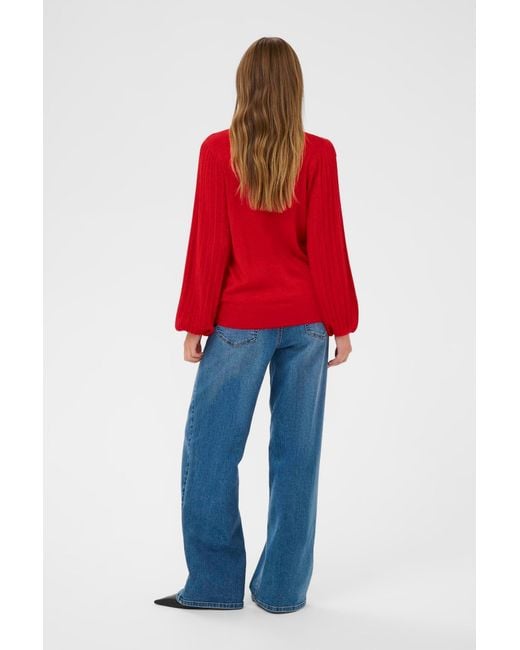 Kaffe Red Pullover