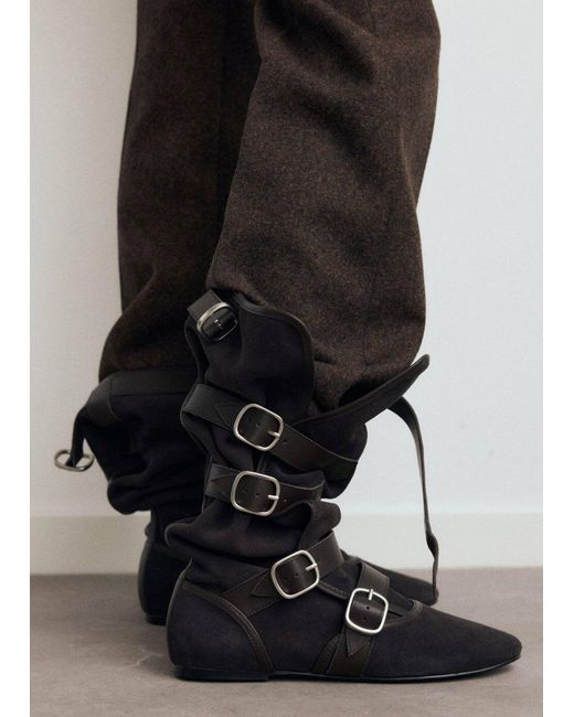 Mango Black Stiefel Billas