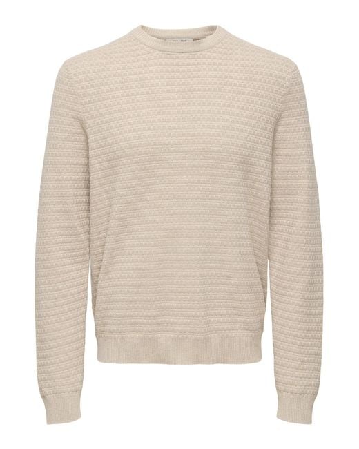 Only & Sons Pullover Onsloui in Natural für Herren