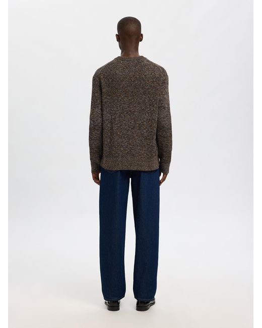 SELECTED Pullover Slhtilum in Brown für Herren