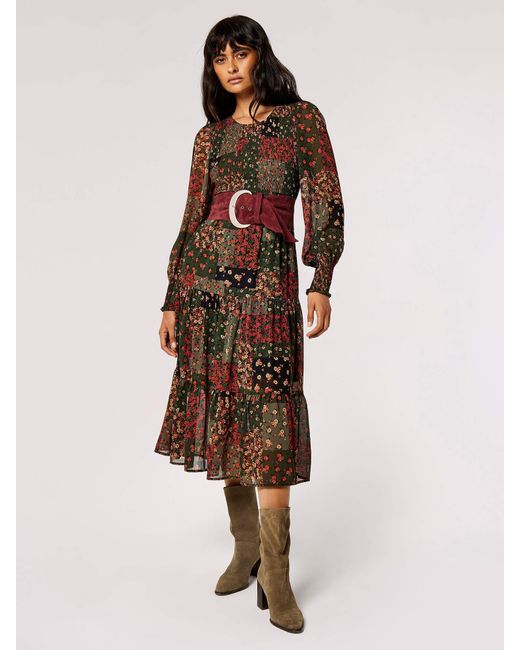 Apricot Brown Kleid