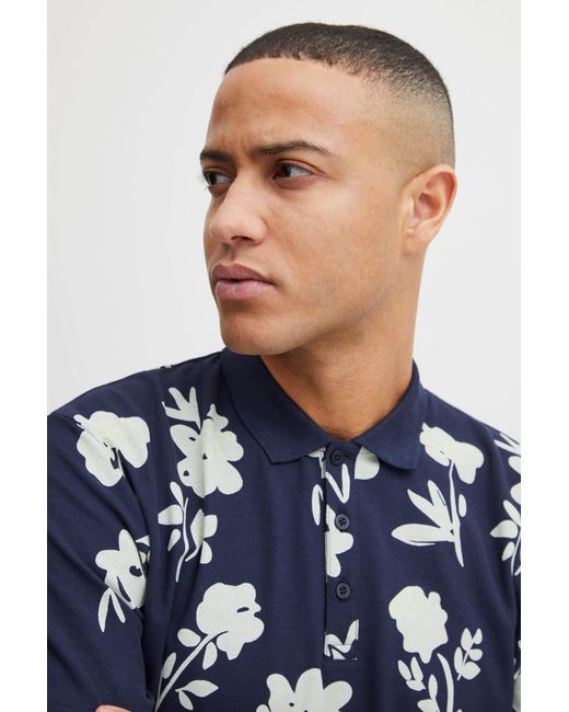 Solid Poloshirt 'fitz' in Blue für Herren