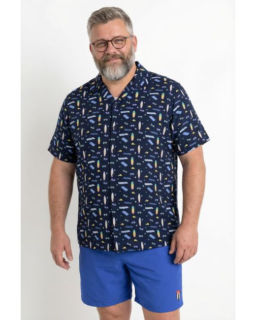 Men Plus Hemd in Blue für Herren
