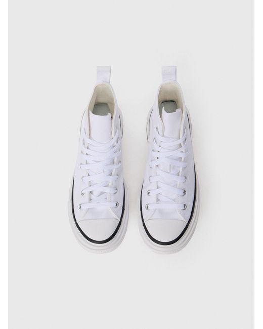 Converse White Sneaker Ctas Lift Double Stack