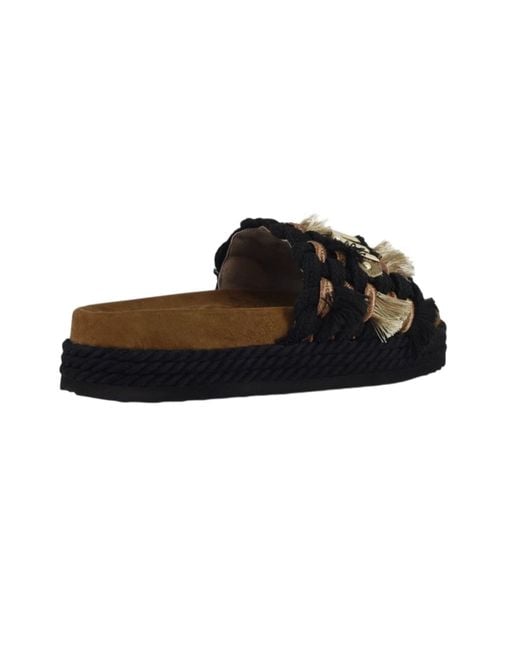 Mou Black Pantolette