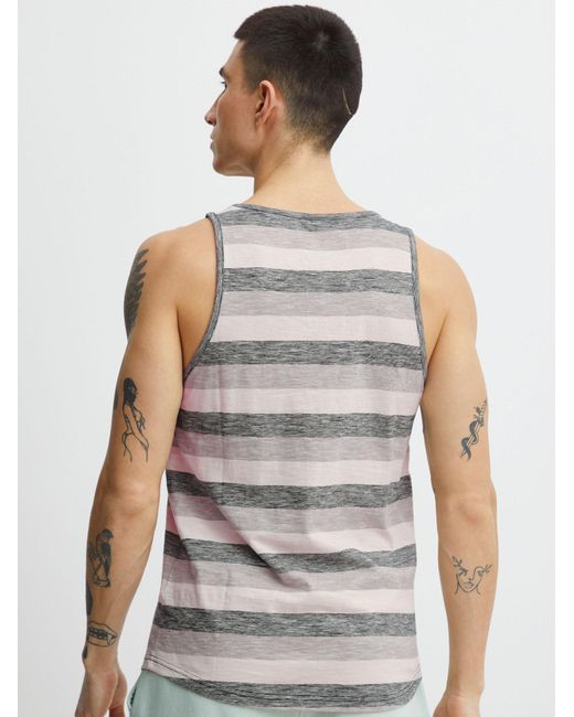 Solid Gestreiftes Tanktop Whicco Mit Brusttasche in Gray für Herren