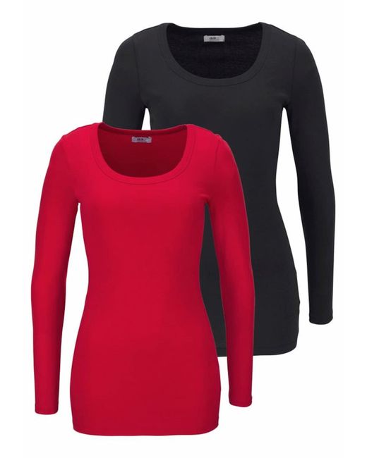 Flashlights Red Langarmshirt