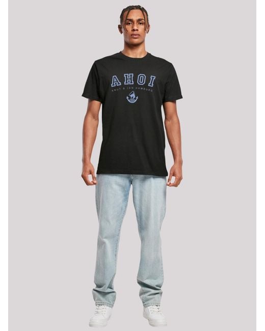 F4NT4STIC T-Shirt Ahoi Knut & Jan Hamburg in Black für Herren