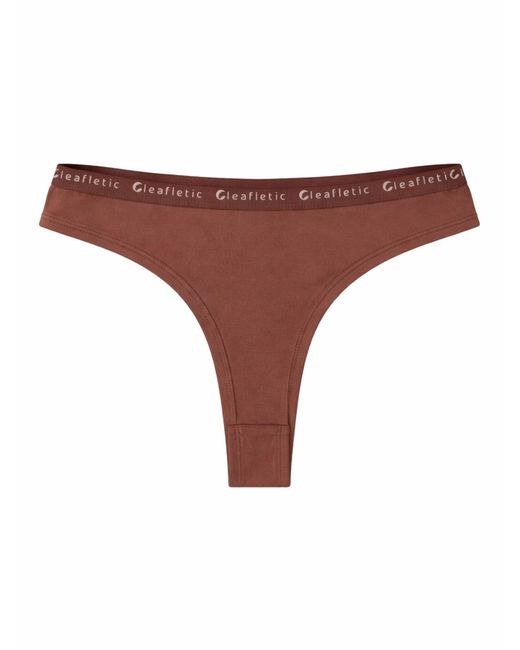 LEAFLETIC Brown Slip Mid Rise Brazilian