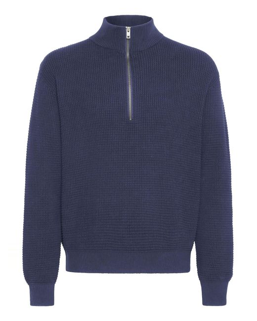 Solid Troyer Sdriver Halfzip in Blue für Herren