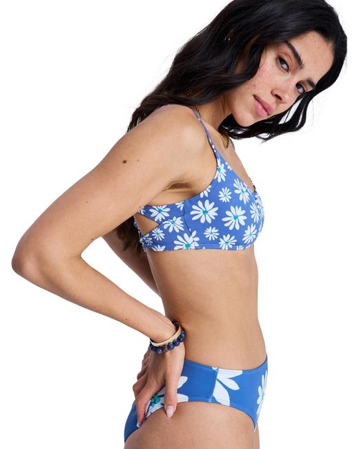 Roxy Blue Bikinitop Printed Essentials