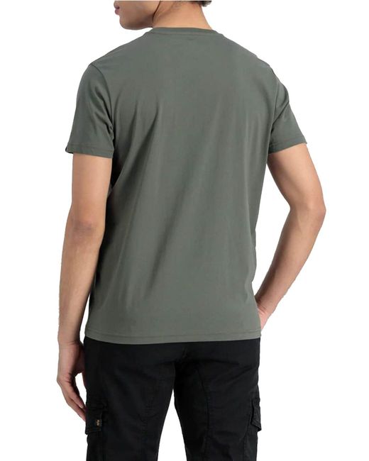 Alpha Industries Shirt Basic Rubber in Green für Herren
