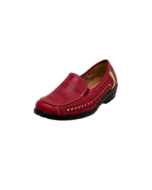 Nowaland Red Slipper Woven Comfort Slip-Ons
