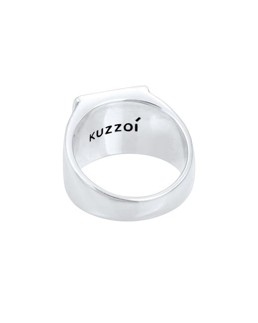 Kuzzoi Ring Anker, Siegelring in Metallic für Herren