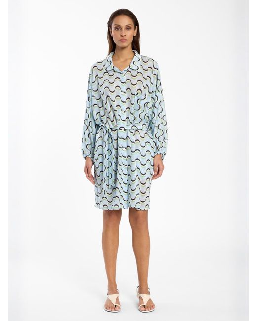 Ana Alcazar Blue Kleid Dinis