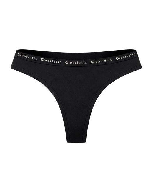 LEAFLETIC Black Slip Mid Rise Brazilian