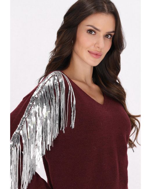 faina Red Pullover