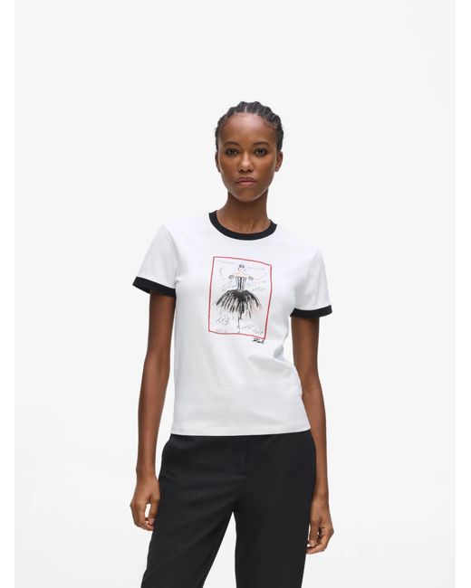 Karl Lagerfeld White T-Shirt Le Ballet