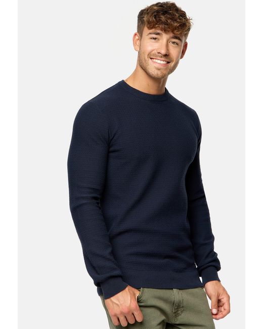 INDICODE Pullover Lourdes in Blue für Herren