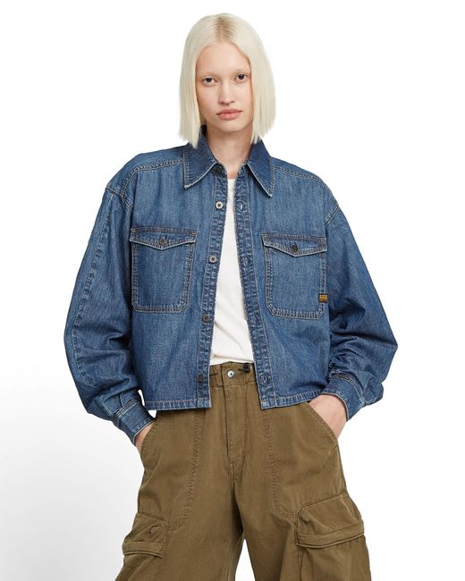 G-Star Blue Button Up Shirt 'Relaxed'