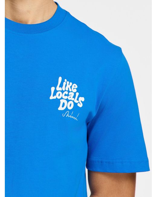 Shiwi T-Shirt Liam Like Locals Do in Blue für Herren