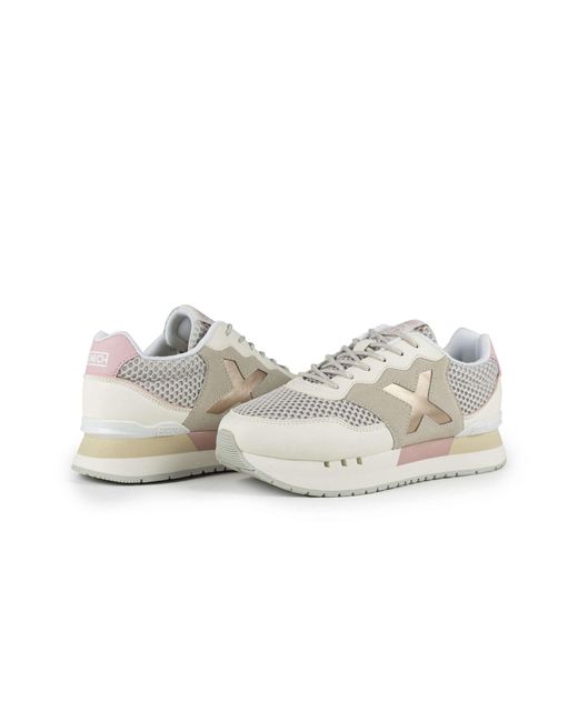 Munich White Trainers Dash Sky