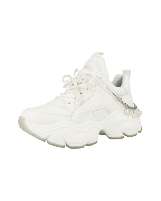 Buffalo White Sneaker Binary Chain Pearl