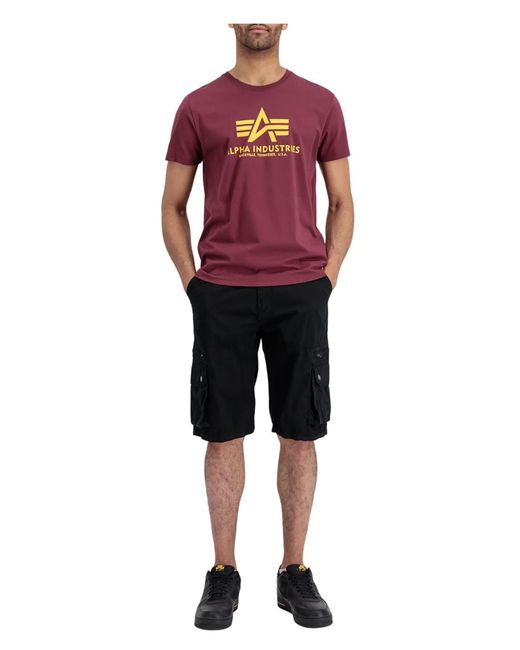 Alpha Industries Shirt Basic Logo in Red für Herren