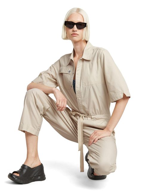 G-Star White Jumpsuit Army