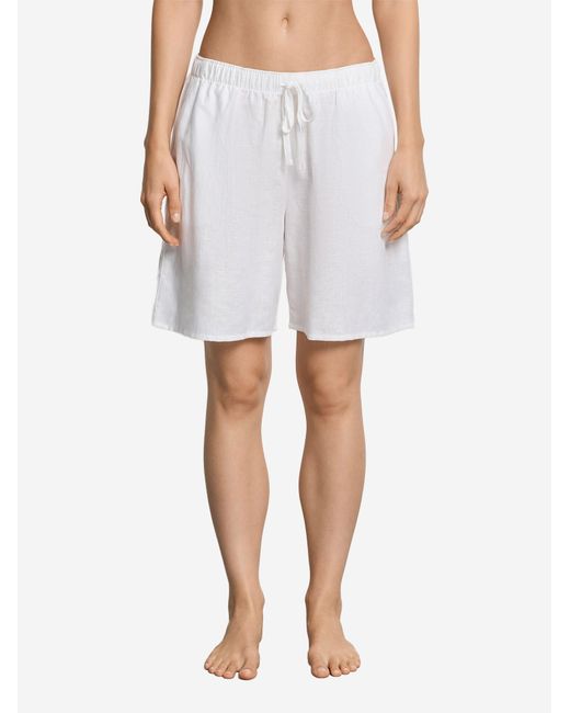 Hanro White Pyjamashorts Essentials
