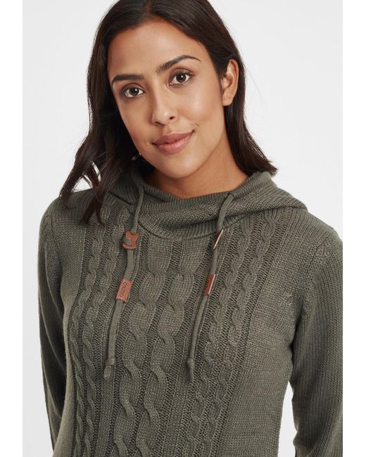 Oxmo Green Strickpullover 'cable'