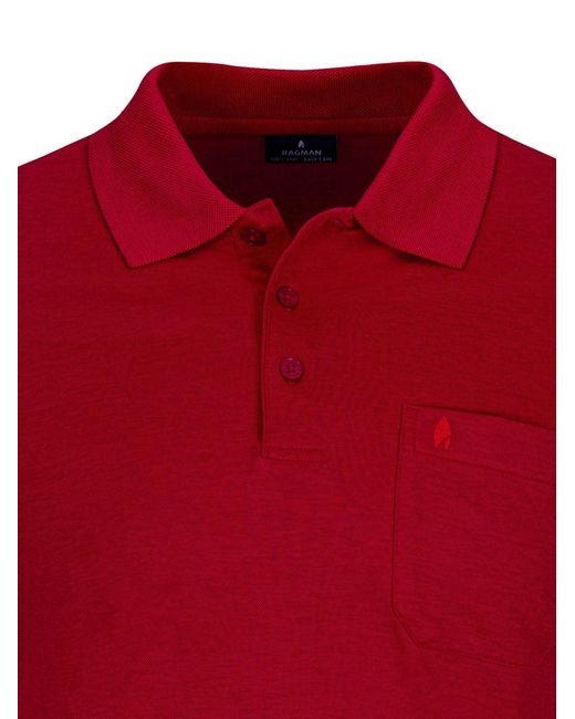 RAGMAN Shirt Basic in Red für Herren