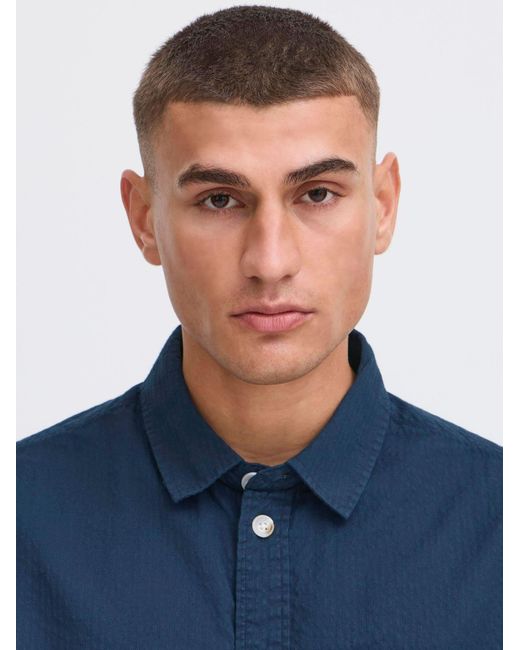 Solid Hemd Sdpalle in Blue für Herren