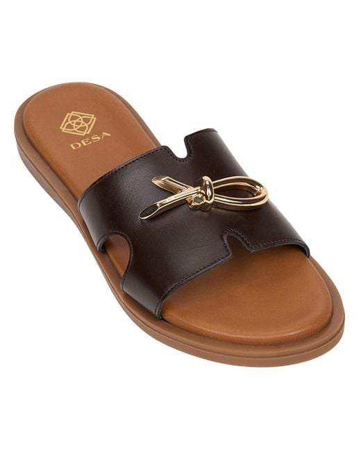 Desa Brown Pantolette Folien