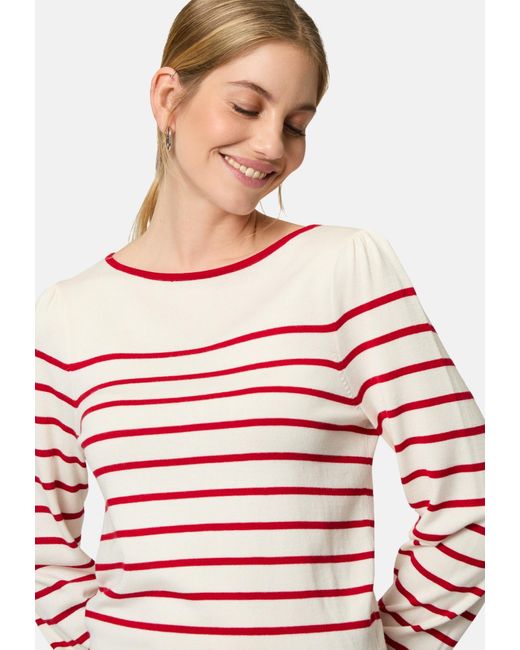 Zero Red Pullover Mit Streifen