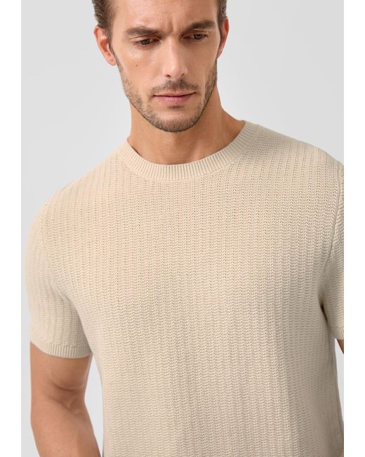 S.oliver Strickpullover in Natural für Herren