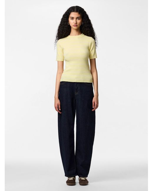 Pieces Yellow Pullover