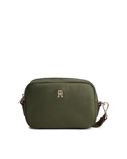Tommy Hilfiger Green Crossbody-Kameratasche Mit Gurtband-Riemen
