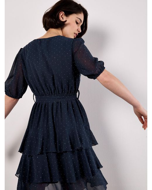 Apricot Blue Kleid