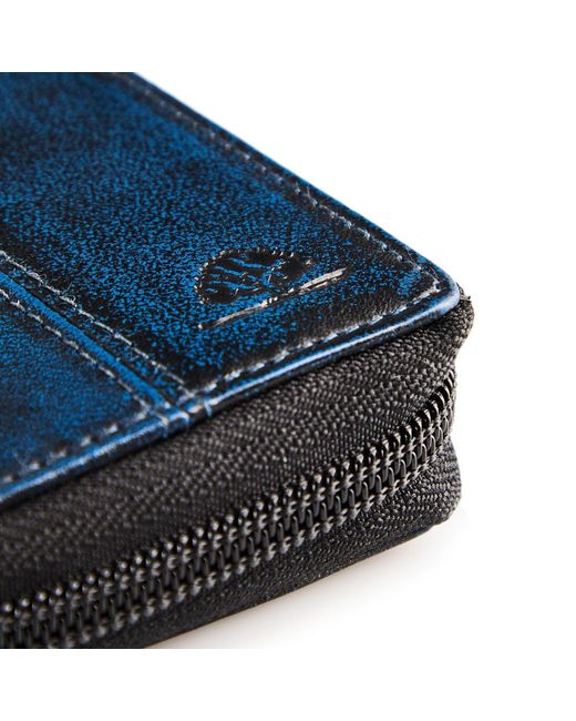 Greenburry Blue Geldbörse Destressed