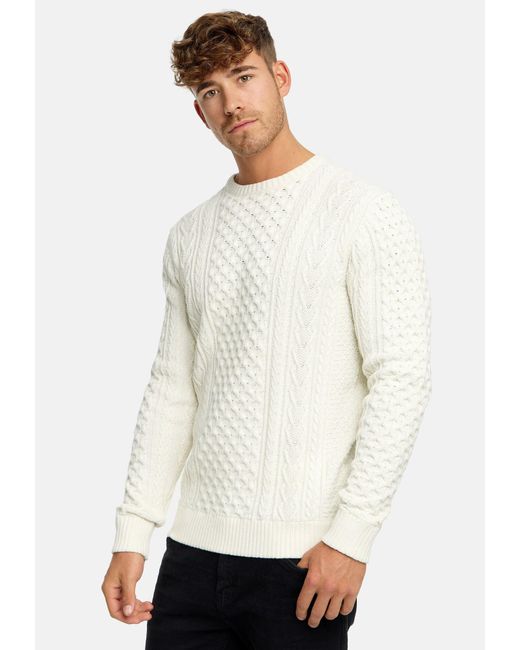 INDICODE Pullover in White für Herren