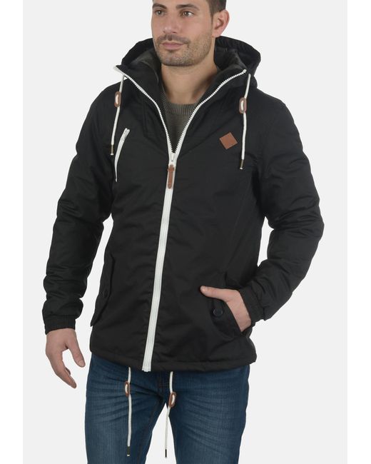 Solid Kurzjacke 'tilden' in Black für Herren