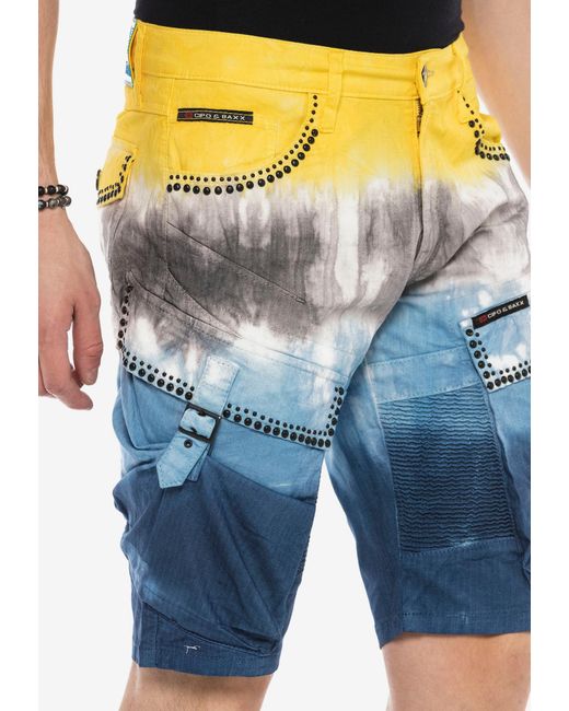Cipo & Baxx Jeans-Shorts Sunrise in Yellow für Herren