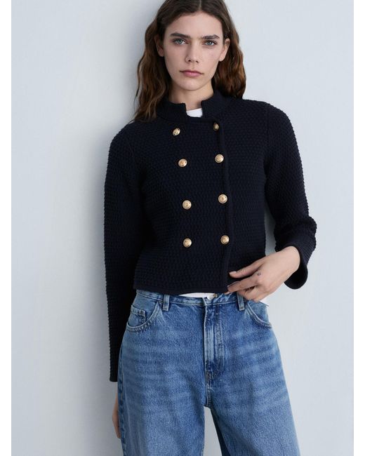 Mango Blue Strickjacke 'Garfio'